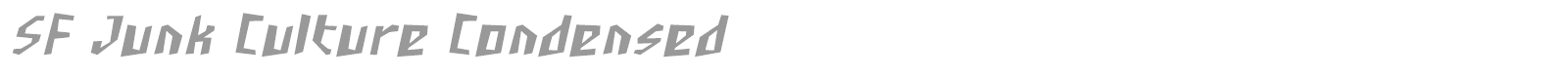 SF Junk Cutlure font preview